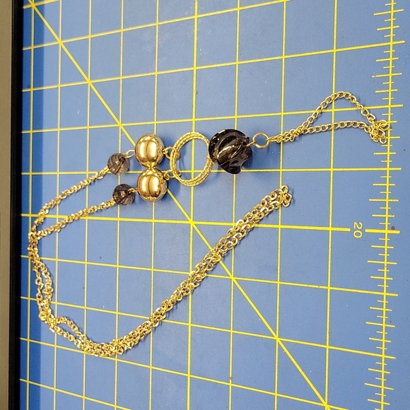 Beaded & Purple Stone Gold Tone Tassel 40" in Length - Picture 1 of 5